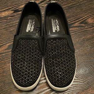 Sparkly Skechers Slip Ons